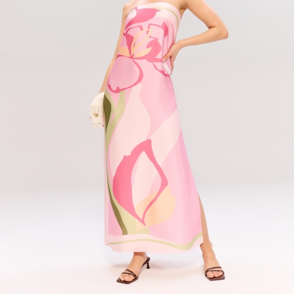 Abercrombie & Fitch Pink Floral Maxi Dress